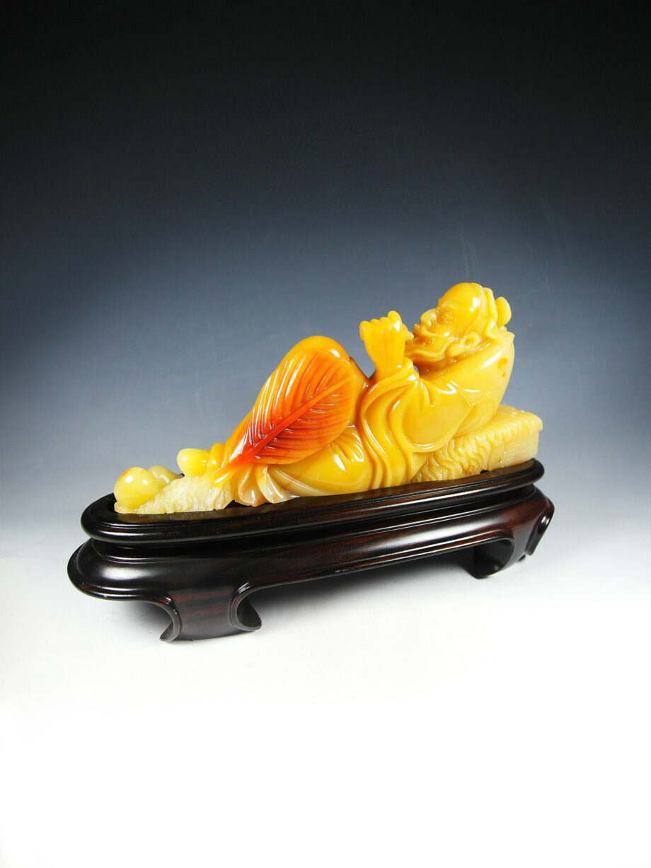 The Pursuit Of Success, Chinese Art Agalmatolite Shanshan Stone Pursuit of Success Carving - 寿山石