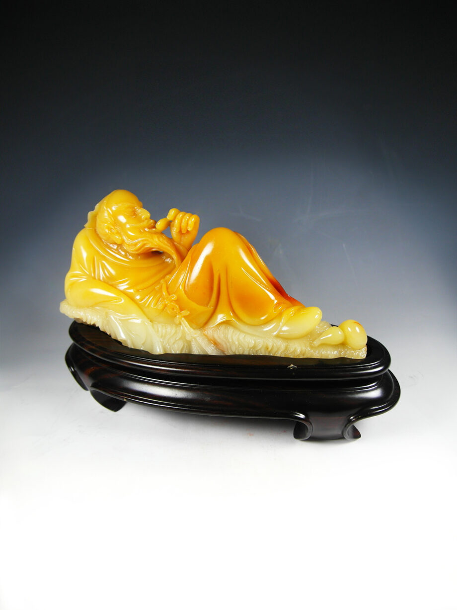 The Pursuit Of Success, Chinese Art Agalmatolite Shanshan Stone Pursuit of Success Carving - 寿山石